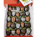 25pcs Grey, Bronze & Black Chocolate Strawberries Gift Box 